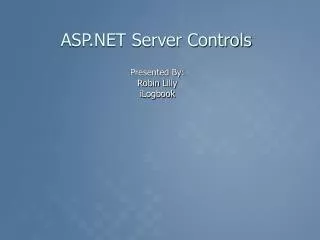 ASP.NET Server Controls