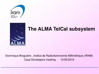 The ALMA TelCal subsystem