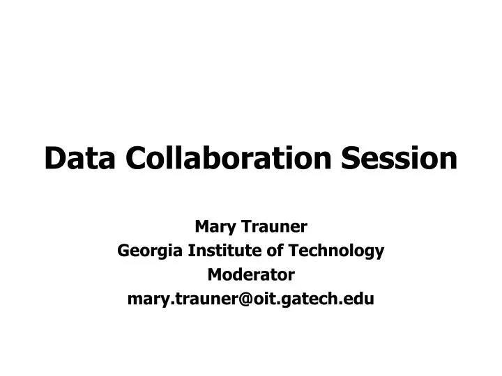 data collaboration session