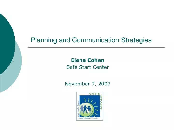 planning and communication strategies