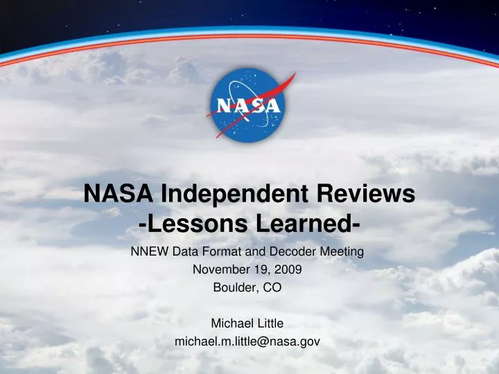 nasa independent reviews lessons learned