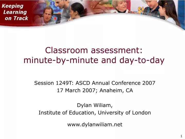 classroom assessment minute by minute and day to day
