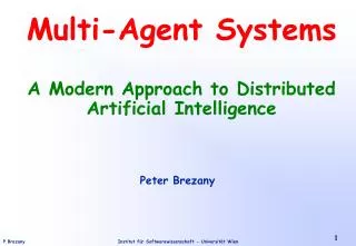 Multi-Agent Systems A Modern Approach to Distributed Artificial Intelligence