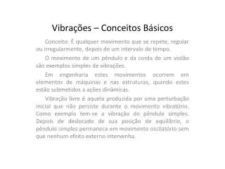 vibra es conceitos b sicos