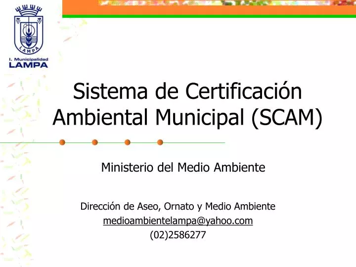 sistema de certificaci n ambiental municipal scam