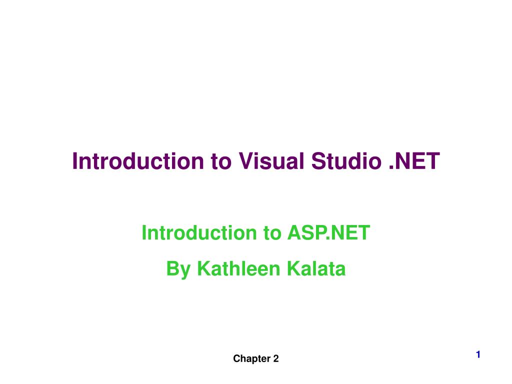 PPT - Introduction to Visual Studio .NET PowerPoint Presentation, free ...