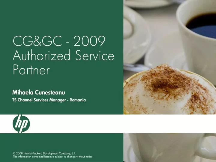 cg gc 2009 authorized service partner