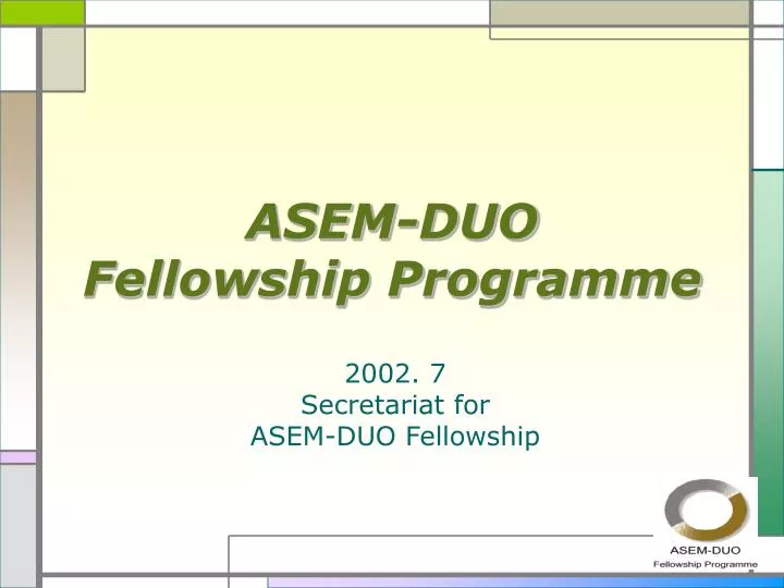 asem duo fellowship programme