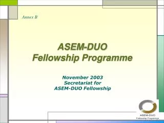 ASEM-DUO Fellowship Programme