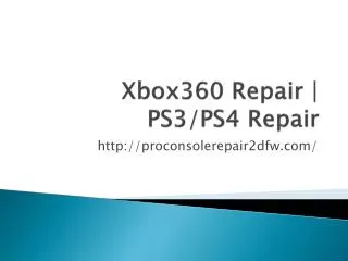 Xbox 360 Repair