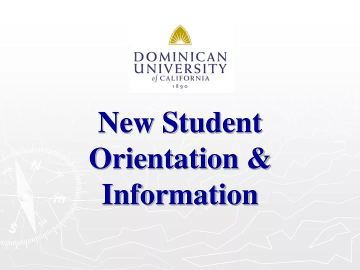 new student orientation information