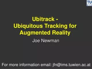 Ubitrack - Ubiquitous Tracking for Augmented Reality