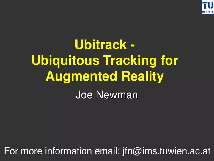 ubitrack ubiquitous tracking for augmented reality