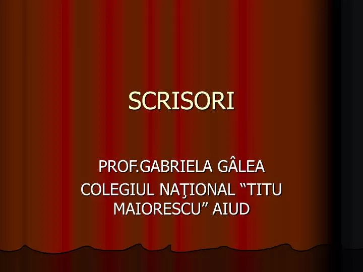 scrisori