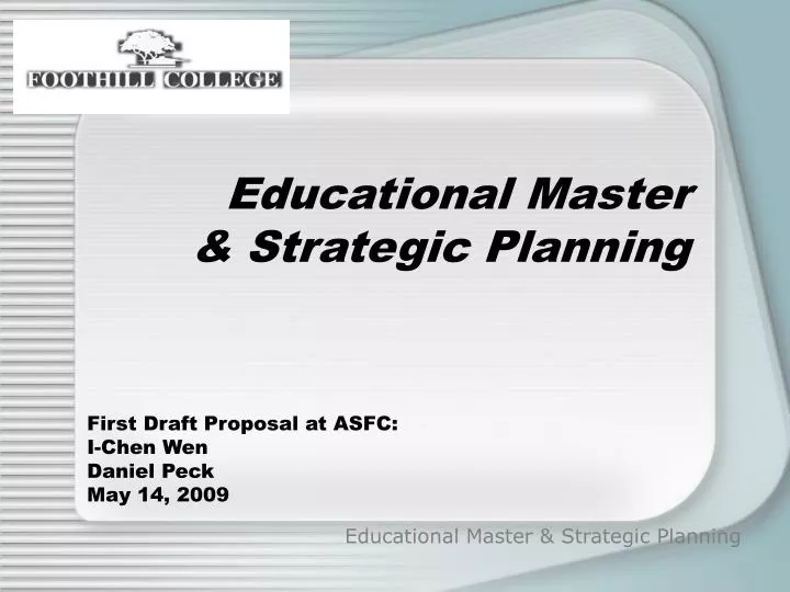 educational master strategic planning