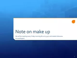 Note on make up