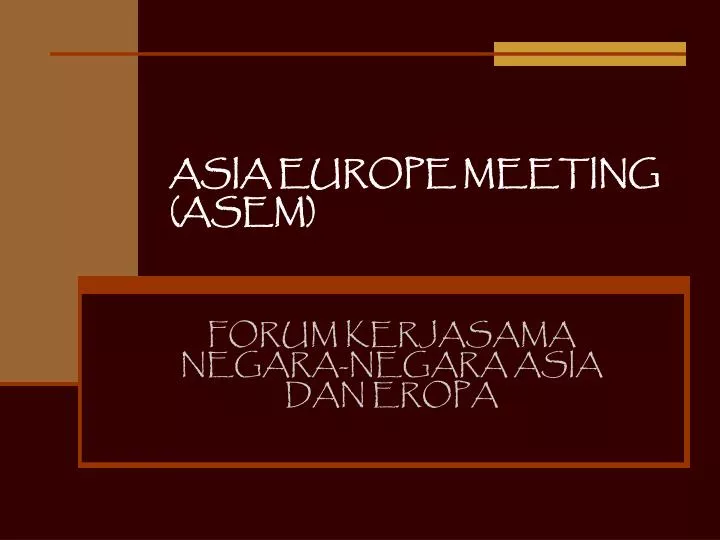 asia europe meeting asem