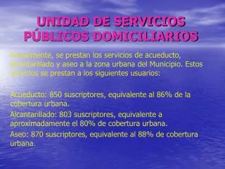 unidad de servicios p blicos domiciliarios