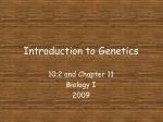 Introduction to Genetics - slide 1