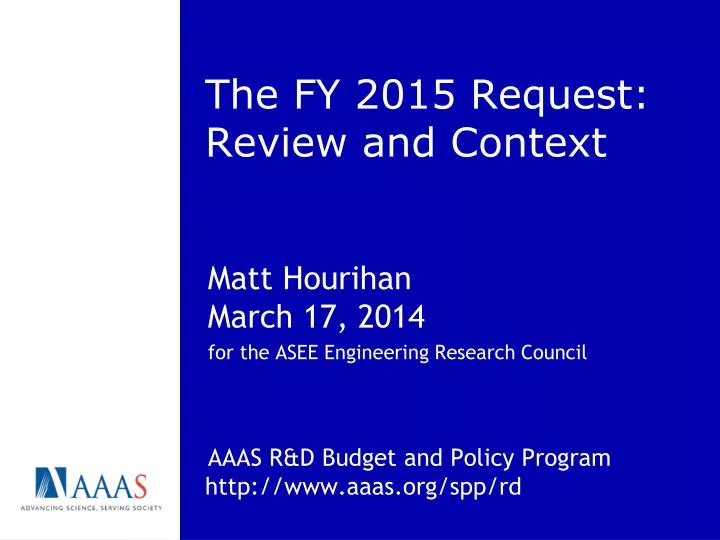 the fy 2015 request review and context