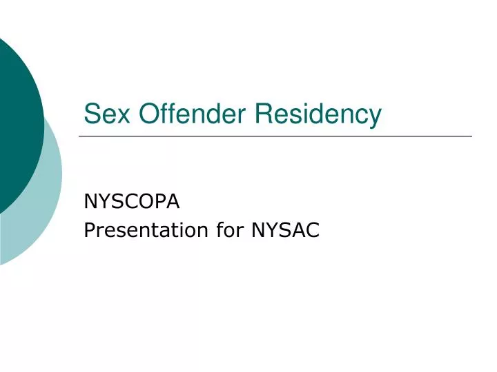 sex offender residency