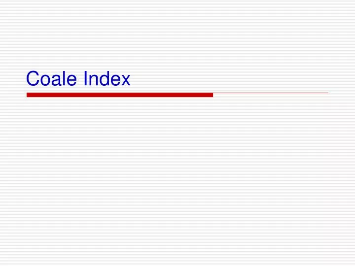 coale index