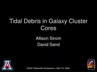 Tidal Debris in Galaxy Cluster Cores