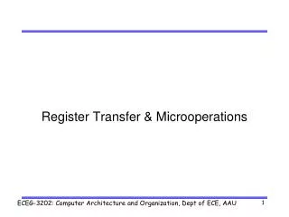 Register Transfer &amp; Microoperations