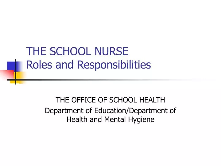 the school nurse roles and responsibilities
