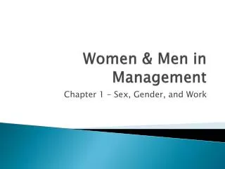 Women &amp; Men in Management