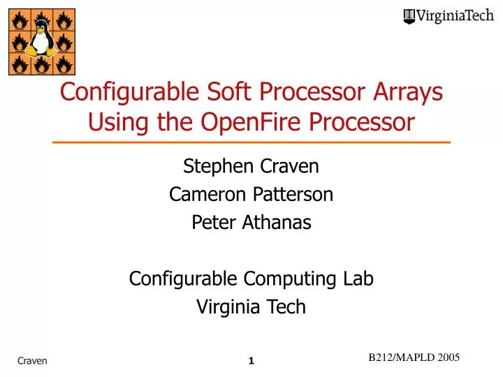 configurable soft processor arrays using the openfire processor