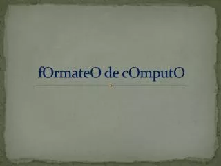 formateo de computo