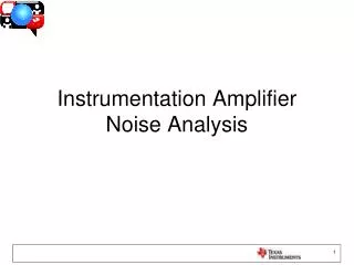 Instrumentation Amplifier Noise Analysis