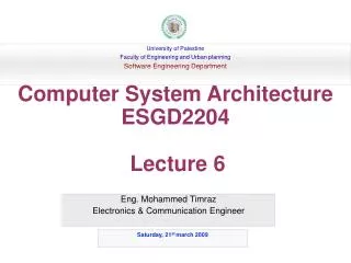 Eng. Mohammed Timraz Electronics &amp; Communication Engineer