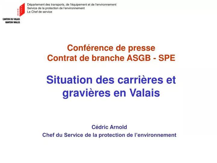 conf rence de presse contrat de branche asgb spe situation des carri res et gravi res en valais