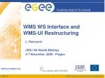 WMS WS Interface and WMS-UI Restructuring - slide 1