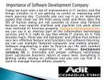 Importance of Software Development Company - slide 1