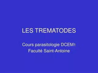 les trematodes