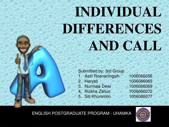 individual differences and call