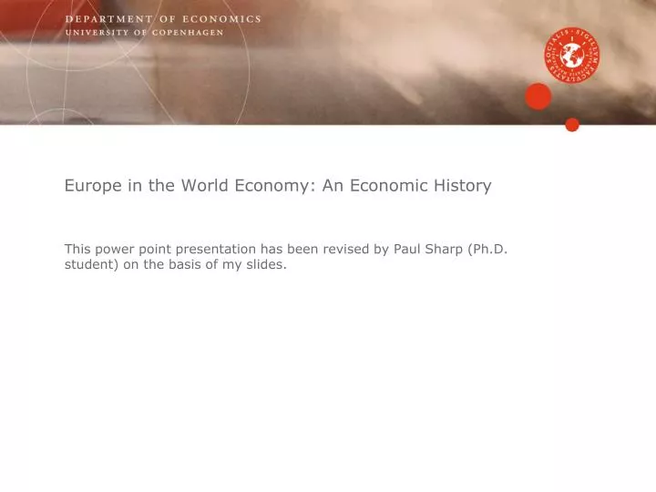 europe in the world economy an economic history