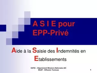 a s i e pour epp priv