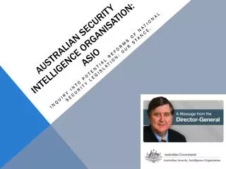 Australian security intelligence organisation : aSIO