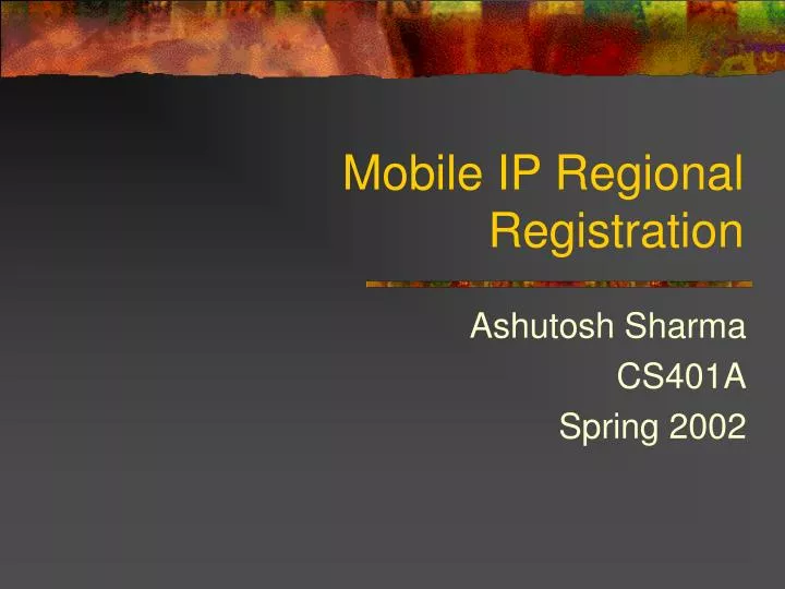 mobile ip regional registration