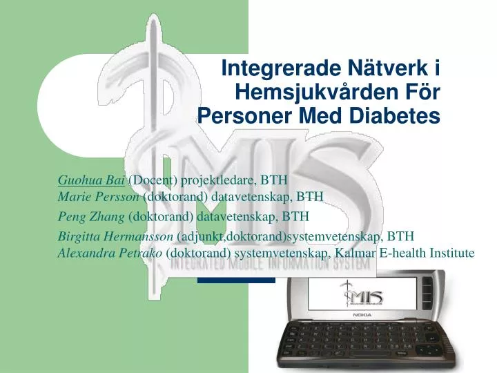 integrerade n tverk i hemsjukv rden f r personer med diabetes