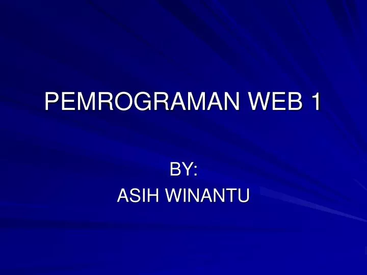pemrograman web 1