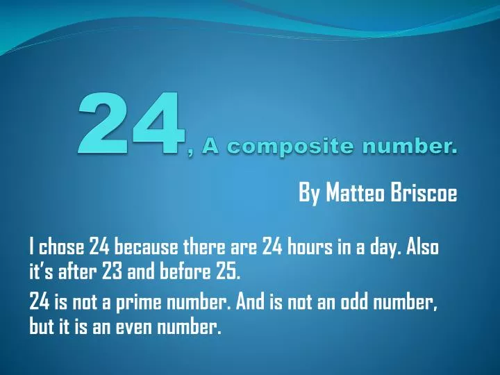 24 a composite number
