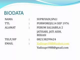 biodata