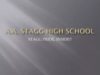 A.A. STAGG HIGH SCHOOL