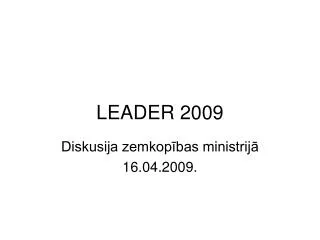 LEADER 2009