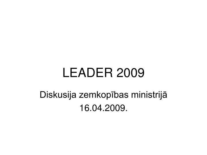 leader 2009